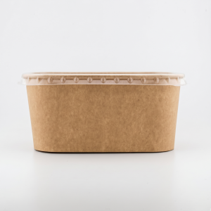 1000ml Kraft Paper Rectangular Bowl 1 1000ml Rectangular Kraft Paper Bowl - 300pk