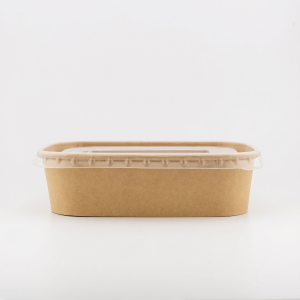 500ml Kraft Paper Rectangular Bowl 1 500ml Rectangular Kraft Paper Bowl - 300pk