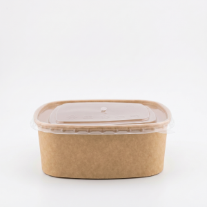 1000ml Kraft Paper Square Bowll 1a 1000 ml Square Bowl - 300pcs